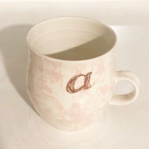 Anthropologie Monogram Initial “A” Coffee Tea Mug